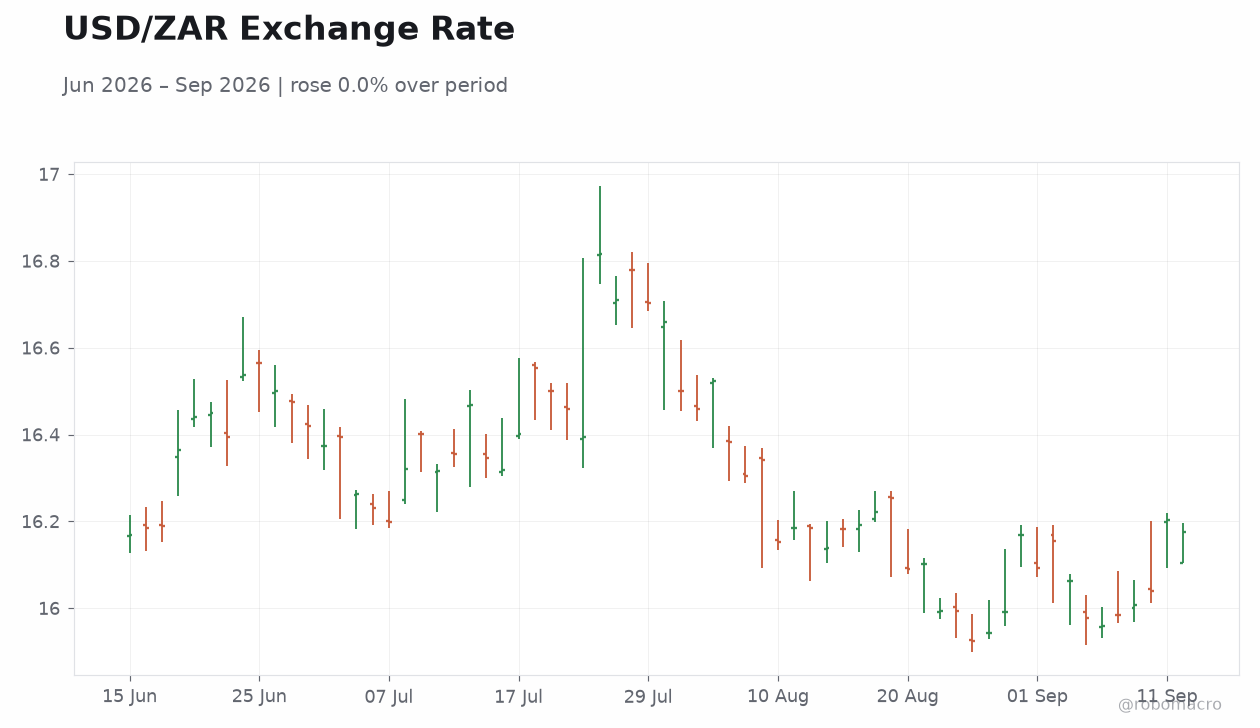 USD/ZAR Exchange Rate